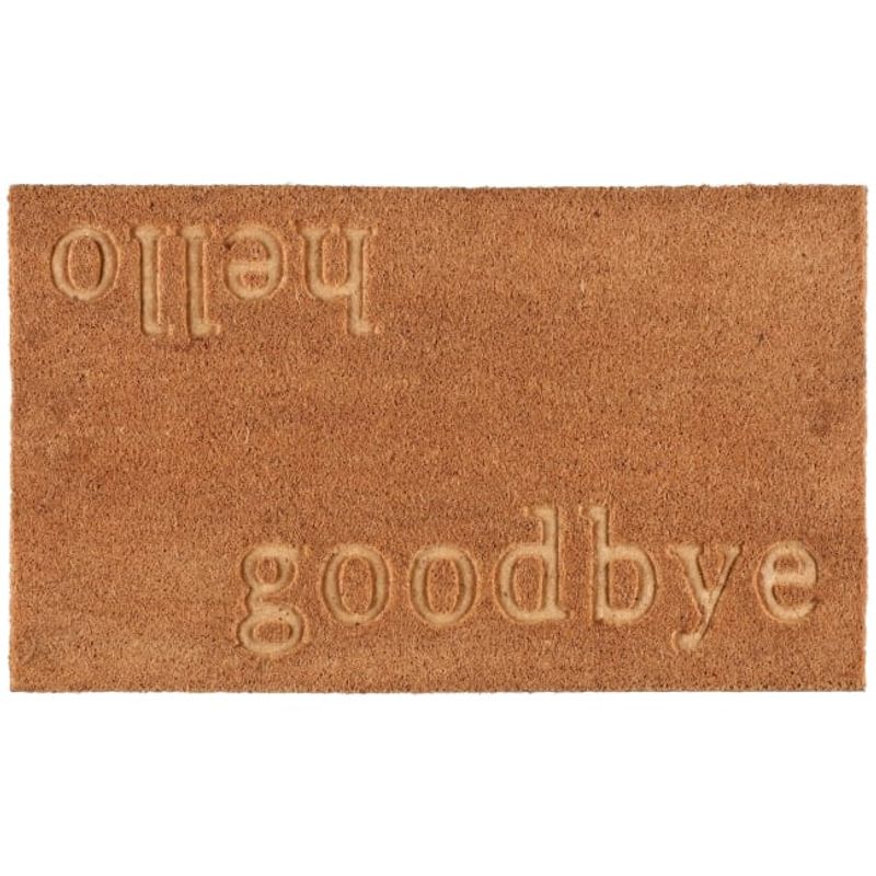 Dørmatte Hello-goodbye kokos 45x75 cm