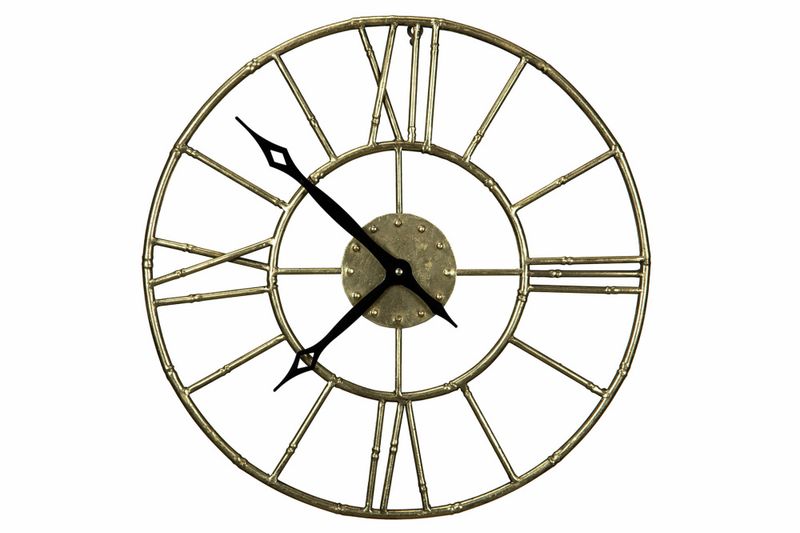 Klokke metall Bambu messing 50x4,5 cm