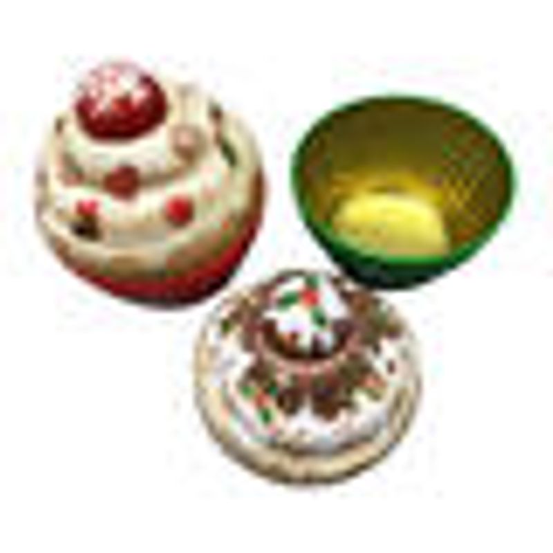 Cupcake metallboks 7,5x8 cm Grønn