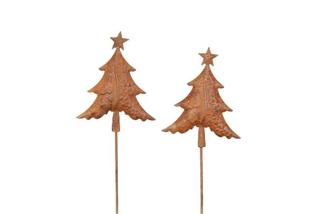 Hovedbilde Juletre Stick Metall Rust 5cm ...