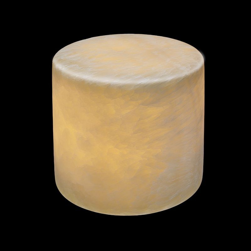 Marble oppladbar bordlys i ekte marmor Beige silkematt Stor