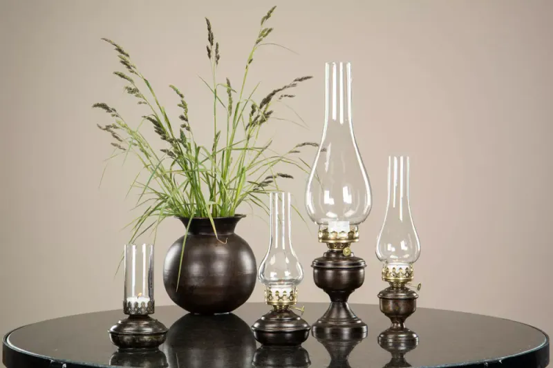 Lampe varmelys antique brown 9x30 cm