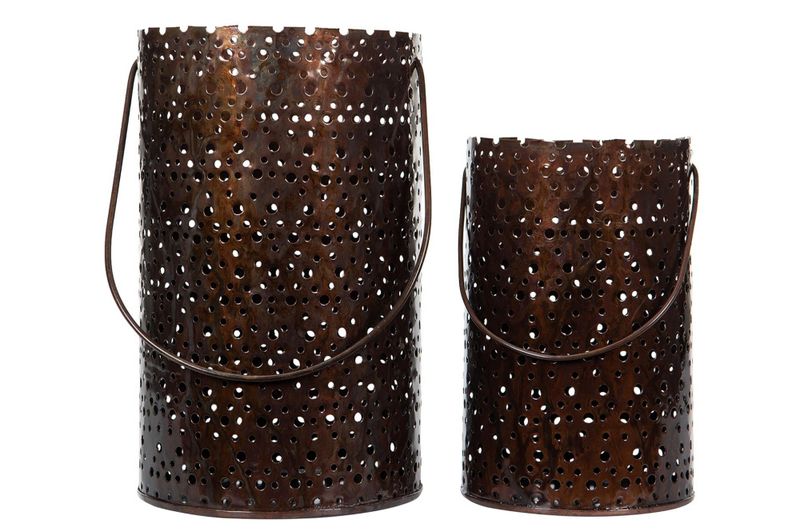 Lyslykt Twinkle brun onyx  Ø18 x 30 cm